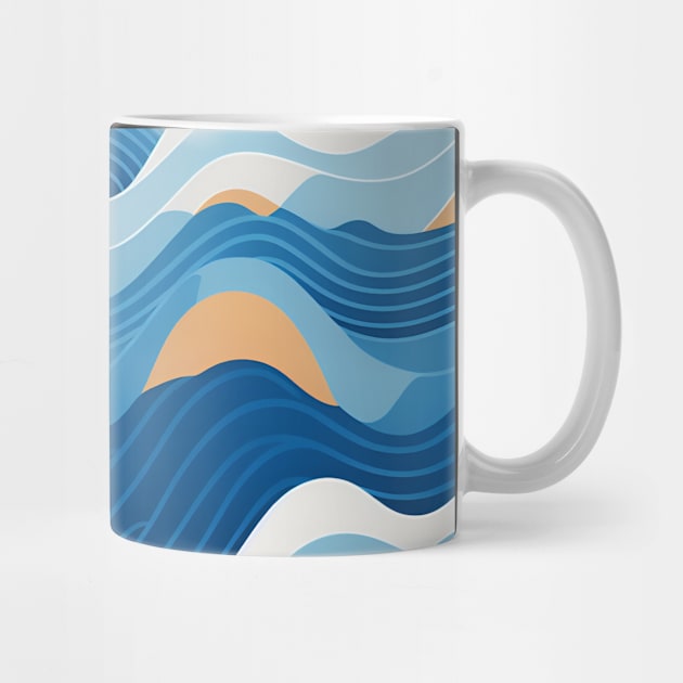 Bright Isometric Waves Repeating Patterns Flat Illustration Art by star trek fanart and more